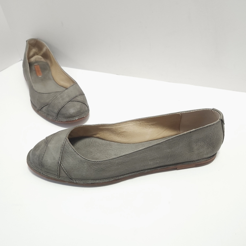 Frye Womens Leather Flats Size 10 Ember Crossed - Picture 1 of 6